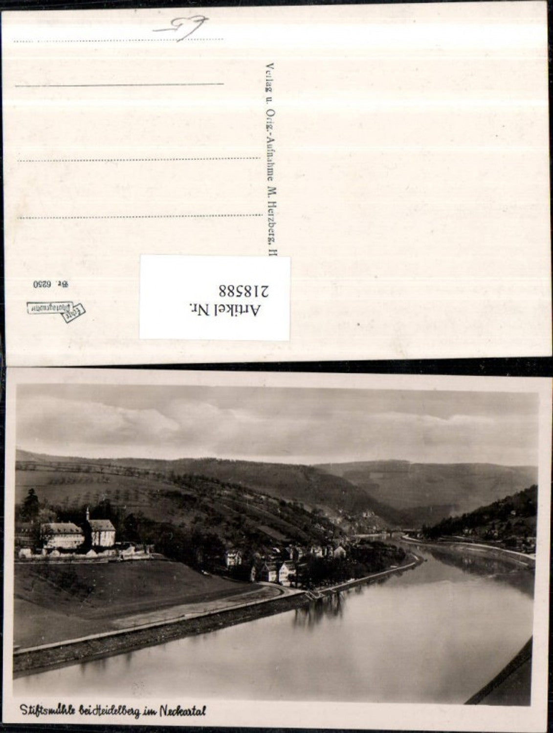 218588,Stiftsmühle b. Heidelberg im Neckartal Totale