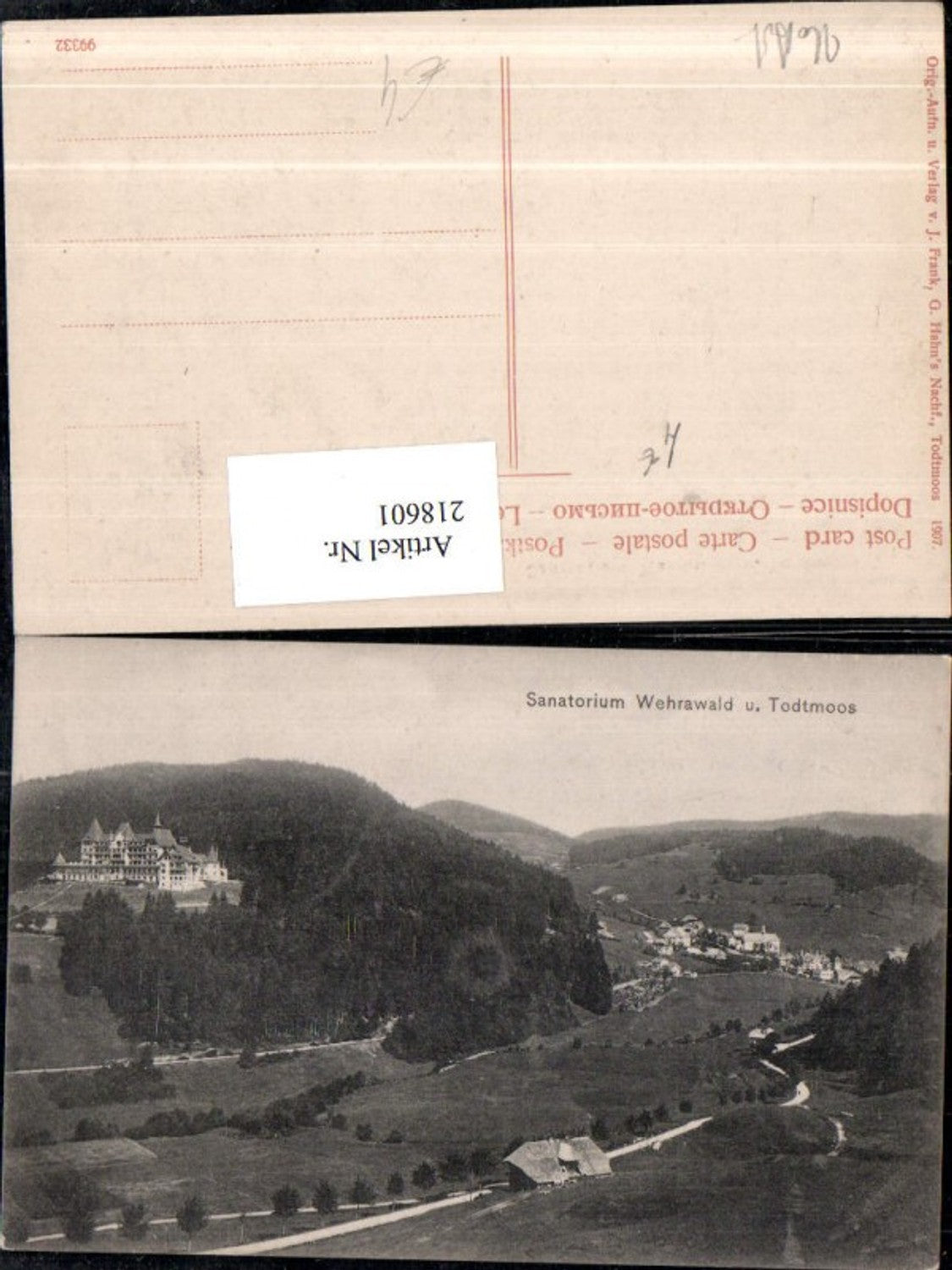 218601,Sanatorium Wehrawald u. Todtmoos Totale