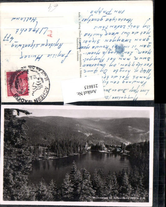 218615, Mummelsee Lake in the Black Forest near Achern