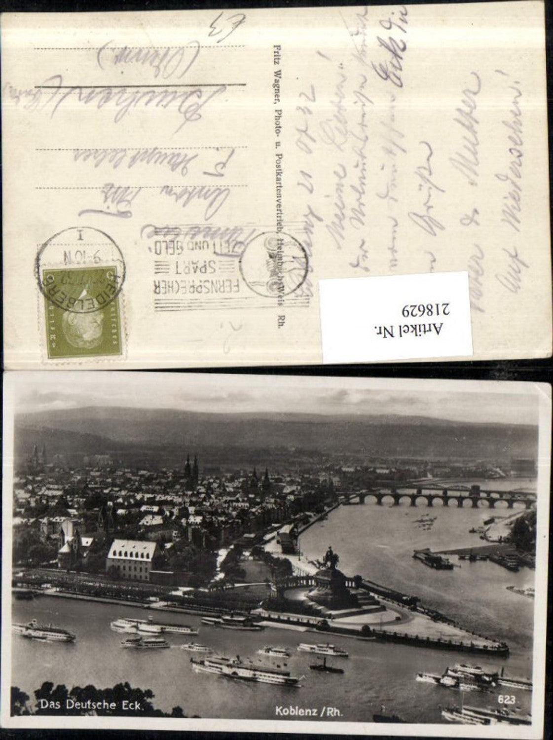 218629,Koblenz a. Rhein Totale Das Deutsche Eck