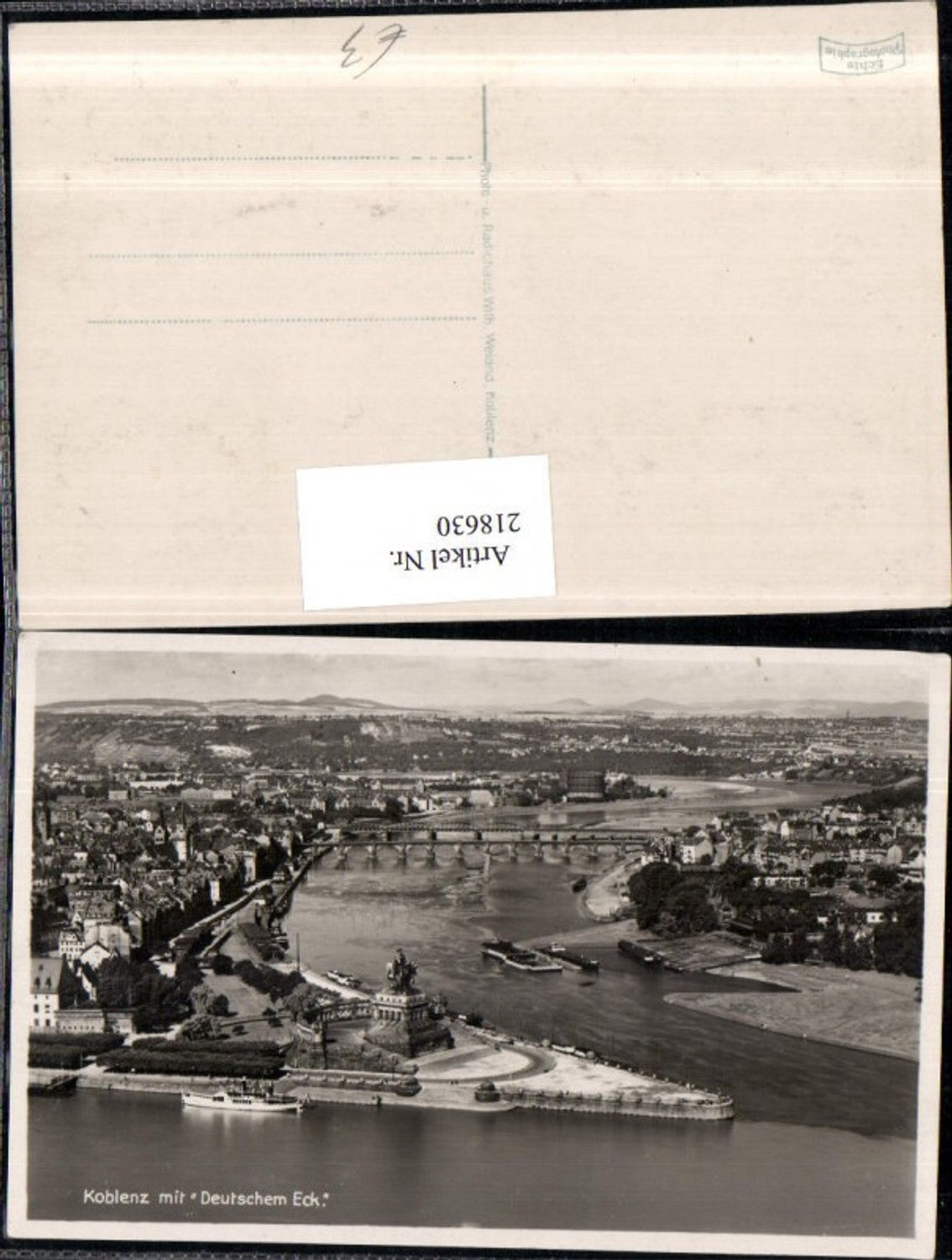 218630,Koblenz Totale m. Deutschem Eck