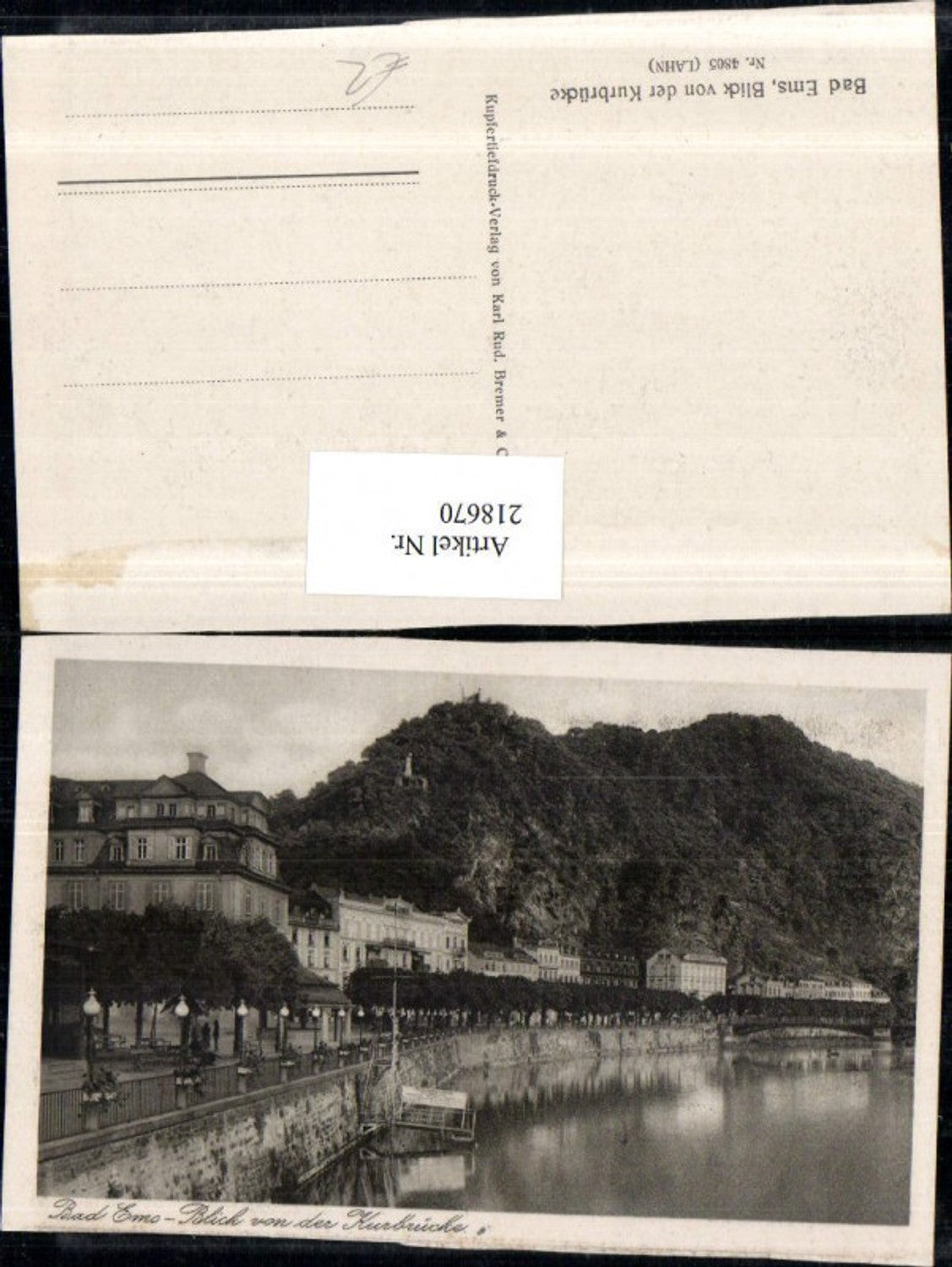 218670,Bad Ems Teilansicht Blick v. d. Kurbrücke