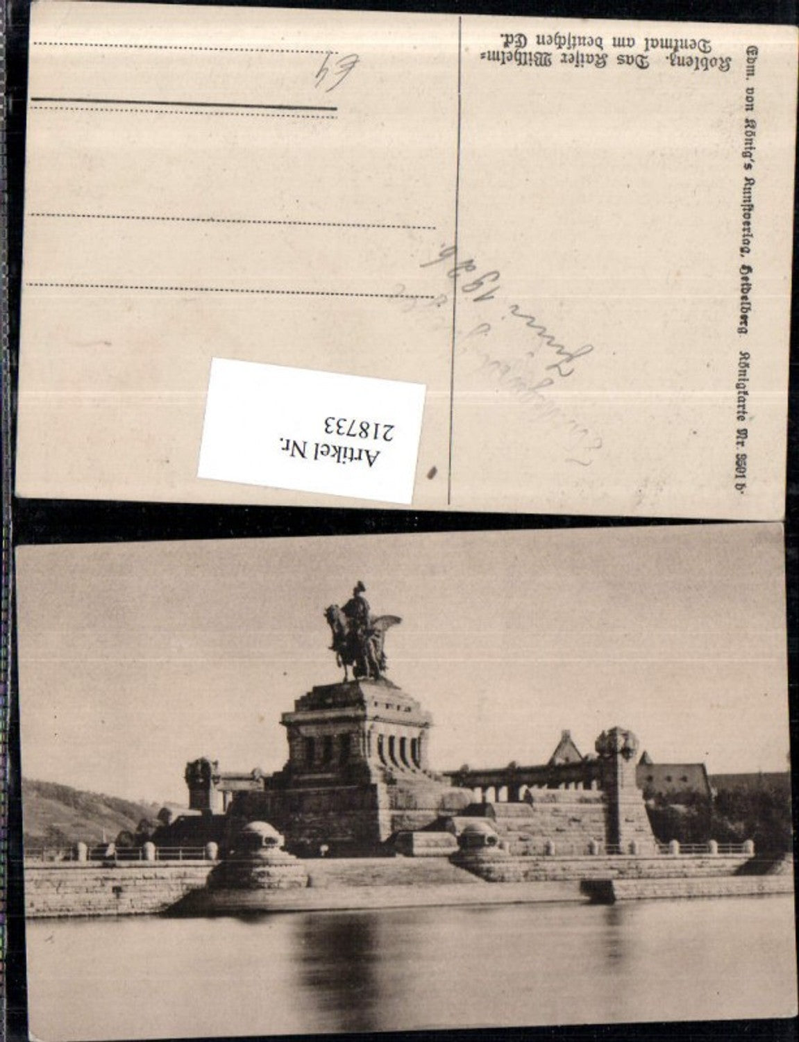 218733,Koblenz Das Kaiser Wilhelm-Denkmal am Deutschen Eck