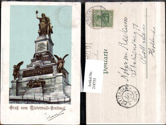 218753,Gruß v. Niederwald-Denkmal b. Rüdesheim pub Ottmar Zieher