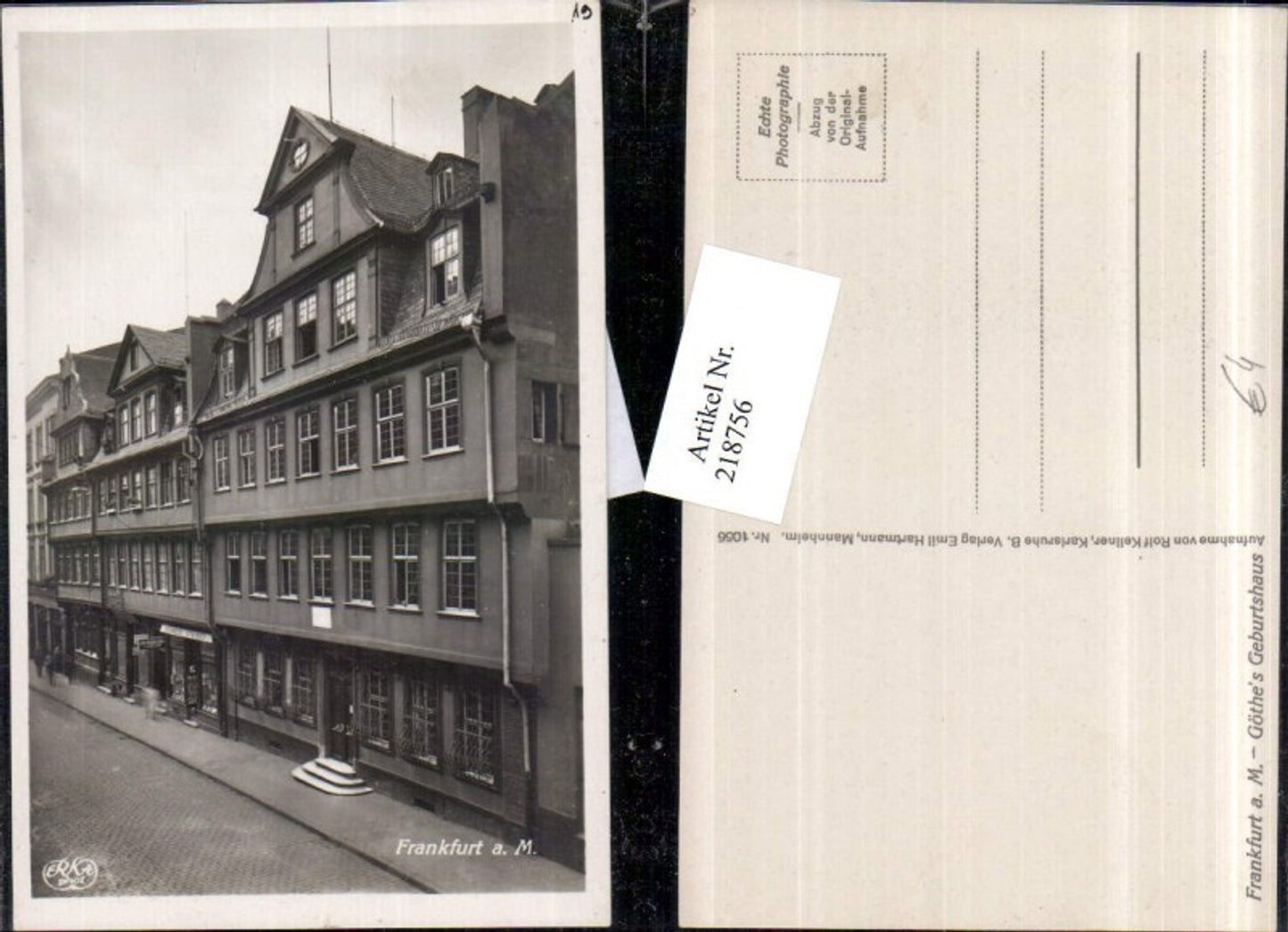 218756,Frankfurt a. Main Goethes Geburtshaus Hausansicht