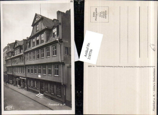 218756,Frankfurt a. Main Goethes Geburtshaus Hausansicht
