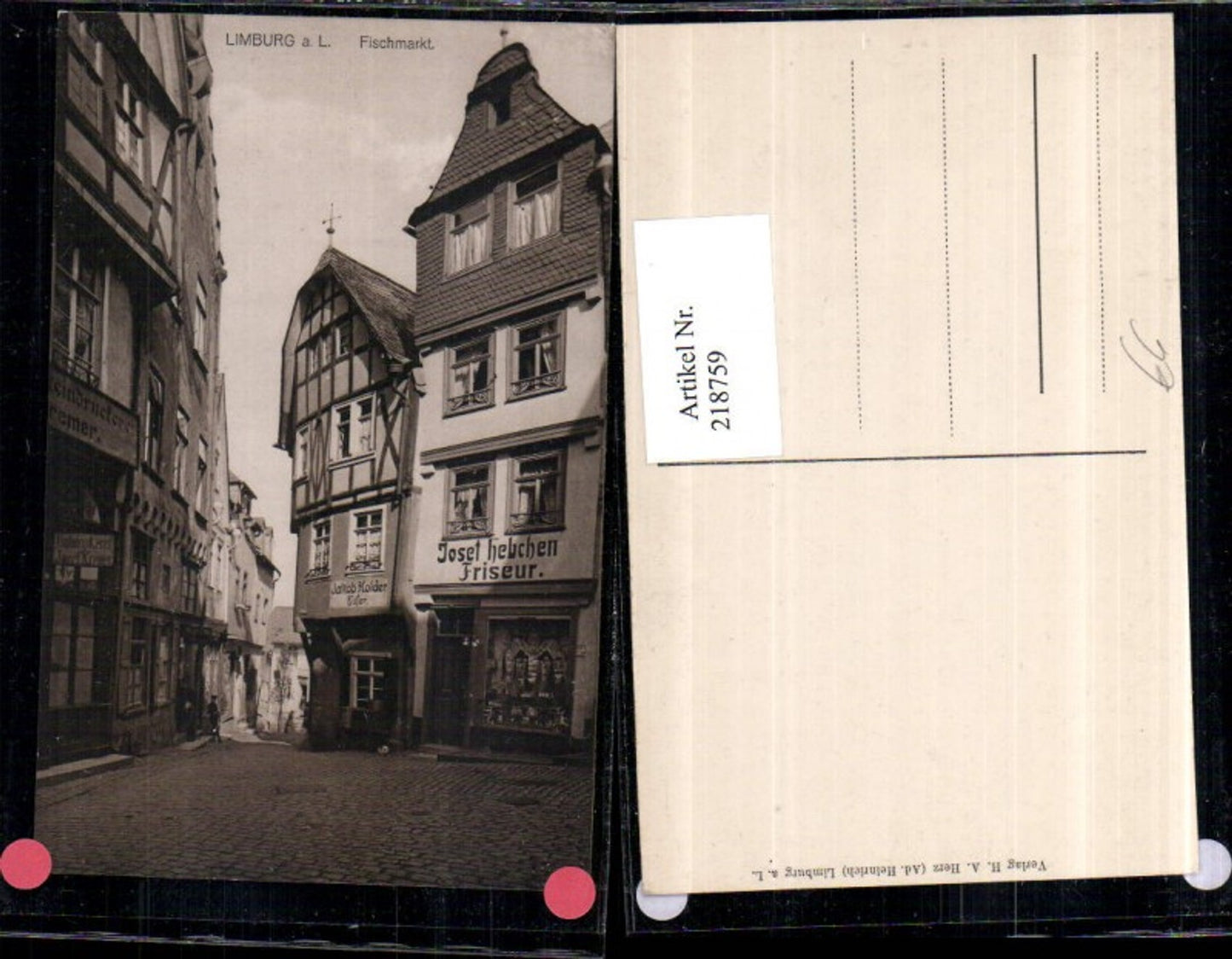 218759,Limburg a. d. Lahn Fischmarkt Straßenansicht Geschäfte