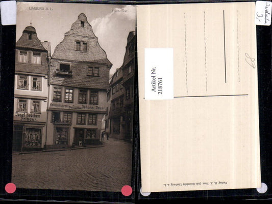 218761,Limburg a. d. Lahn Fischmarkt Kolonialwaren Johann Faust Friseur