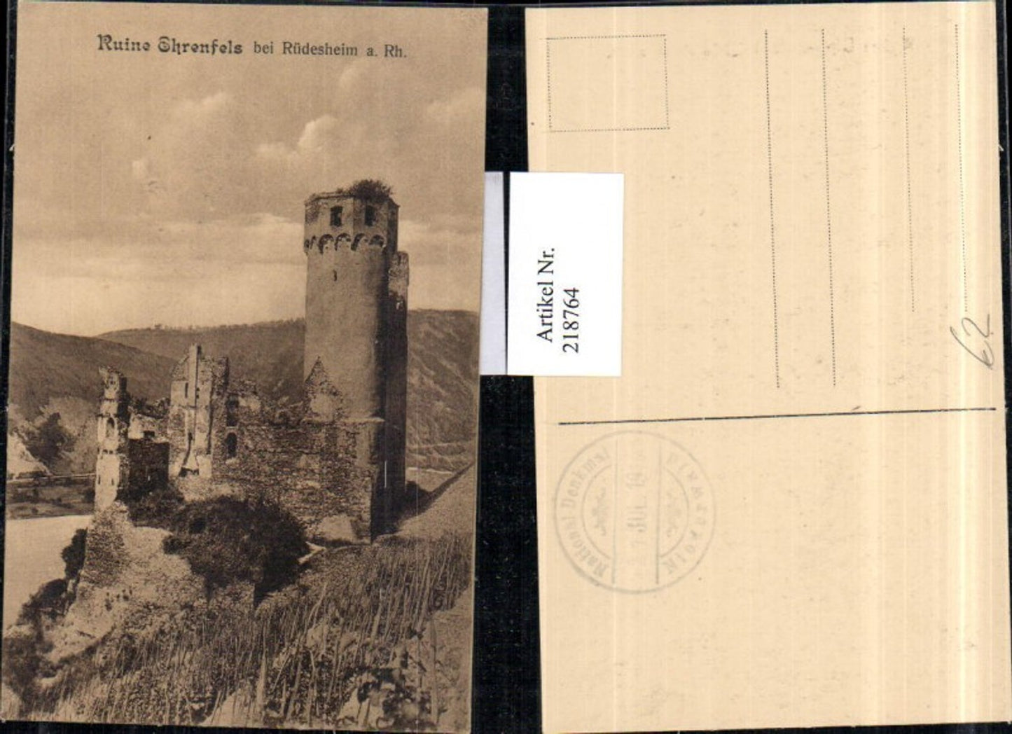 218764,Ruine Ehrenfels b. Rüdesheim a. Rhein
