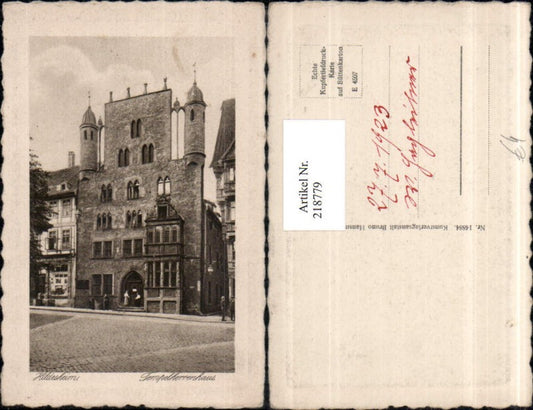 218779,Präge AK Hildesheim Tempelherrenhaus Hausansicht