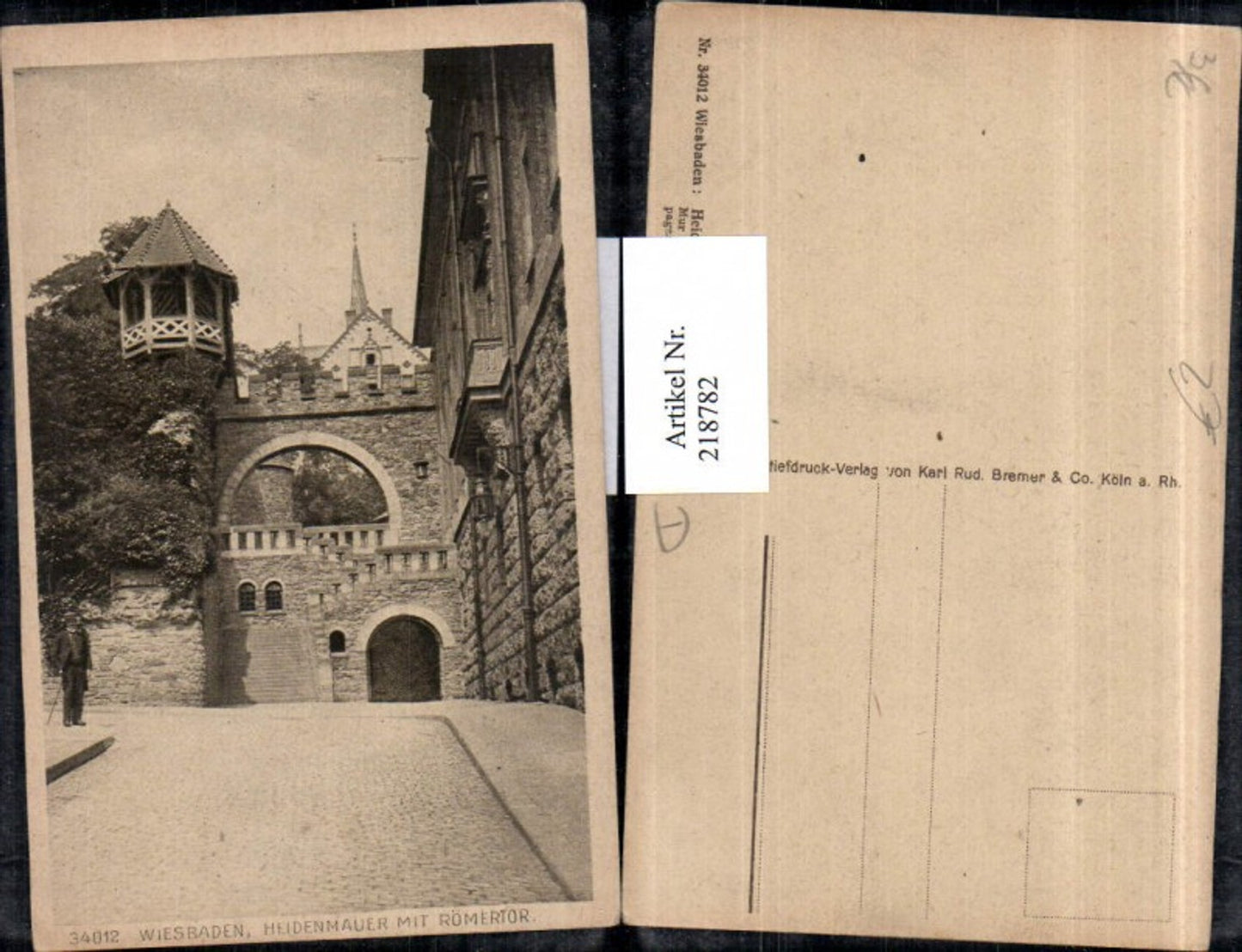 218782,Wiesbaden Heidenmauer m. Römertor