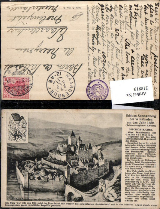 218819,Schloss Sonnenberg b. Wiesbaden um das Jahr 1480 Text