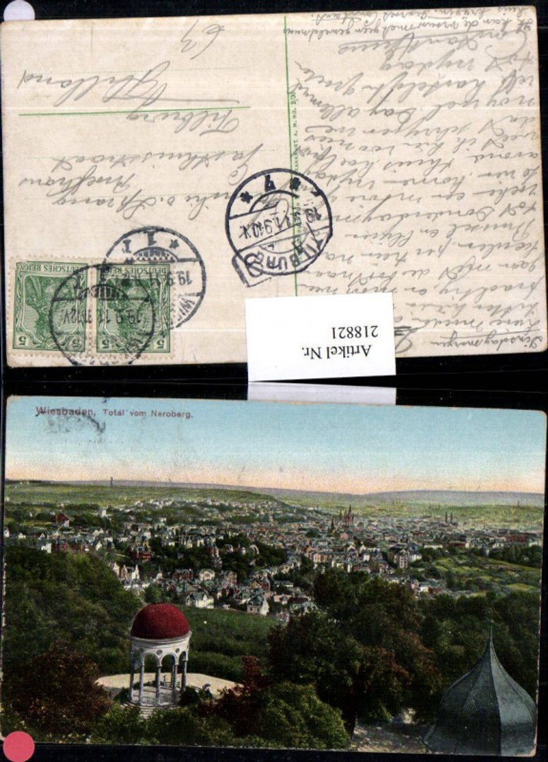 218821,Wiesbaden Totale vom Neroberg Tempel