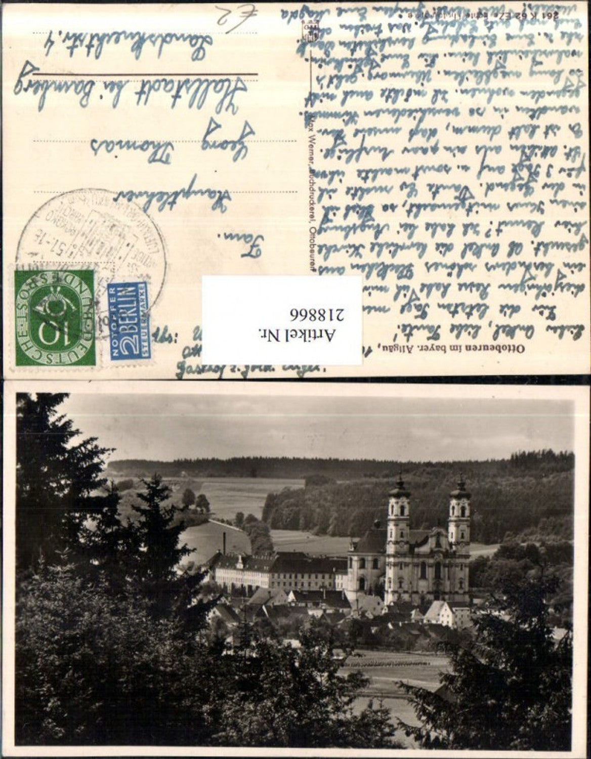 218866,Ottobeuren im bayerischen Allgäu Kloster Kirche