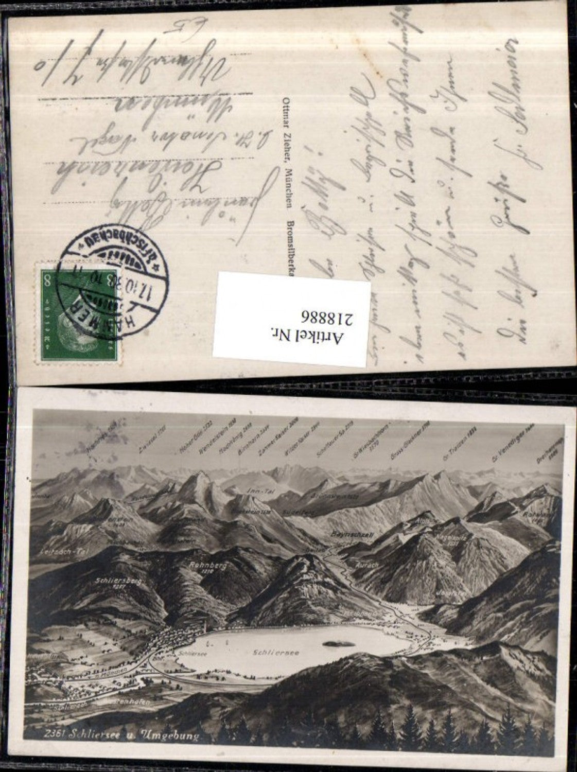 218886,Schliersee u. Umgebung aus d. Vogelschau
