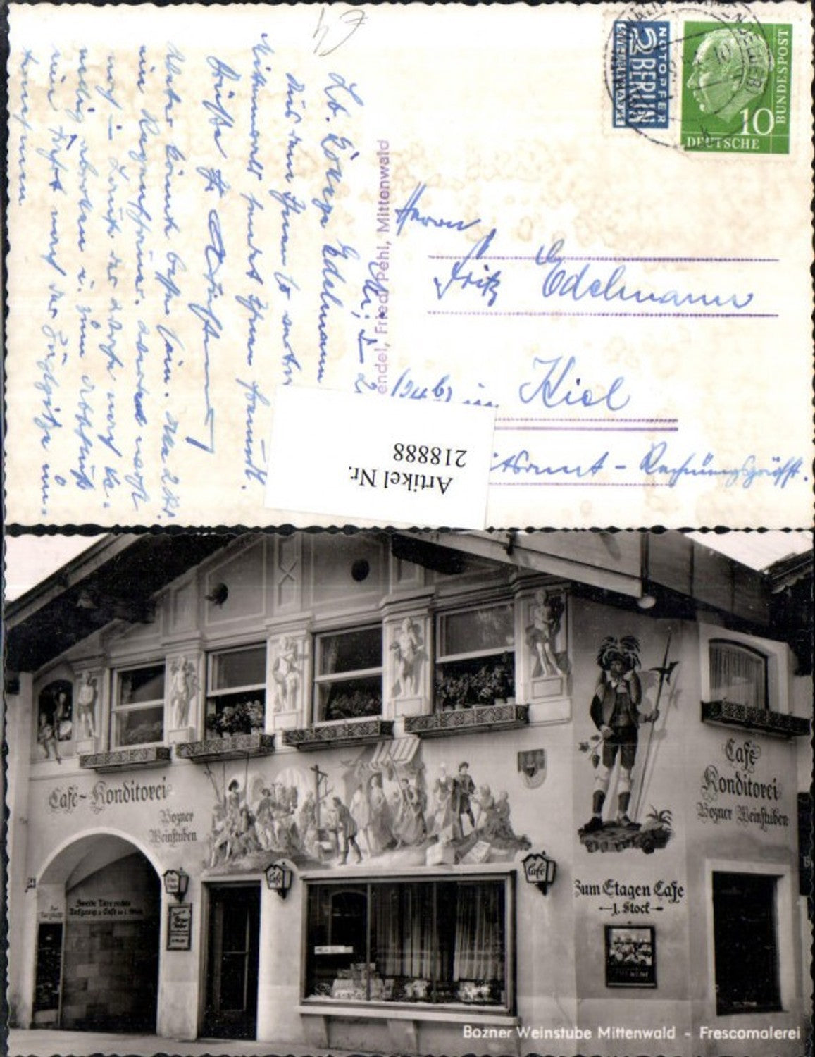 218888,Bozner Weinstube Mittenwald Frescomalerei