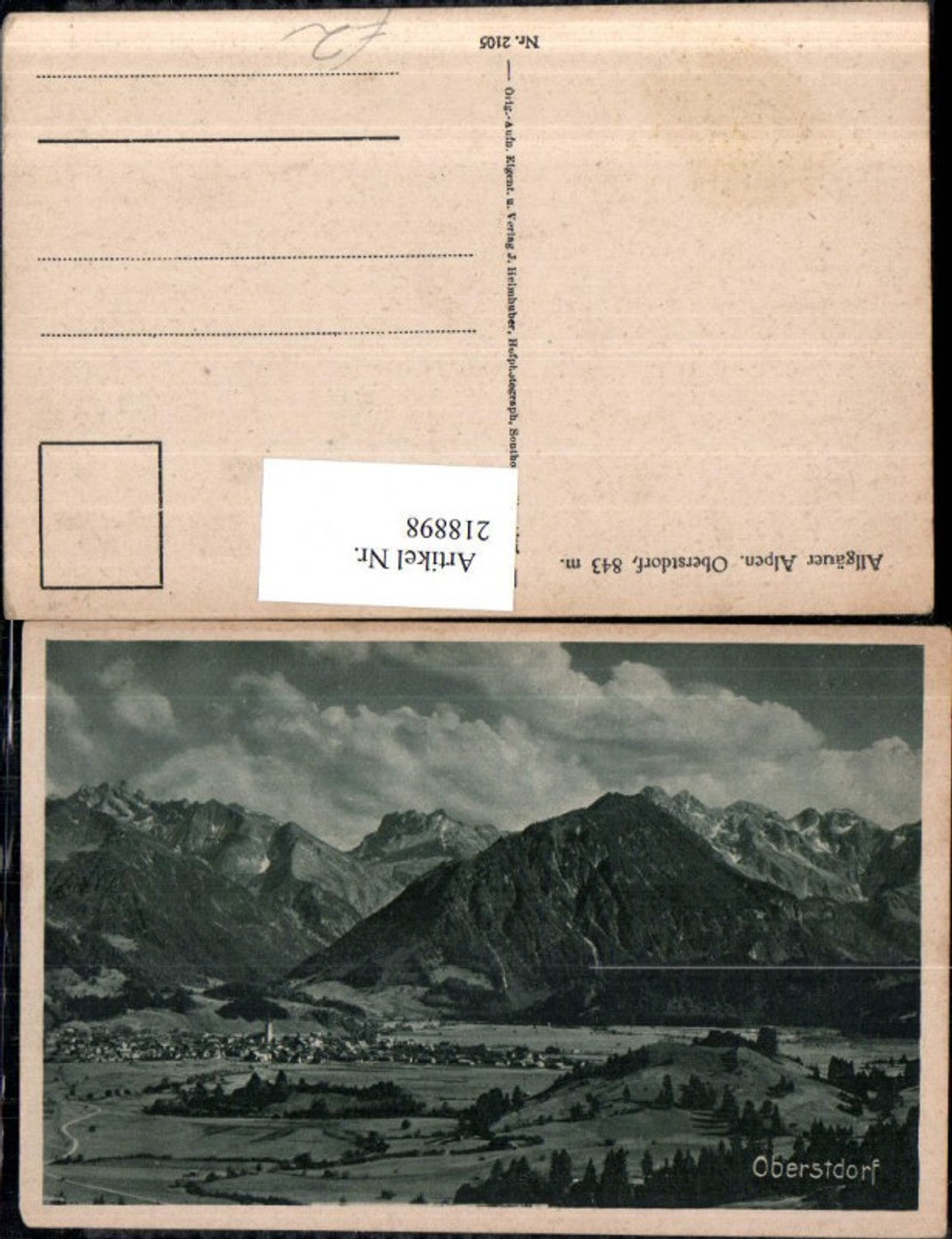 218898,Oberstdorf Long shot of the Allgäu Alps
