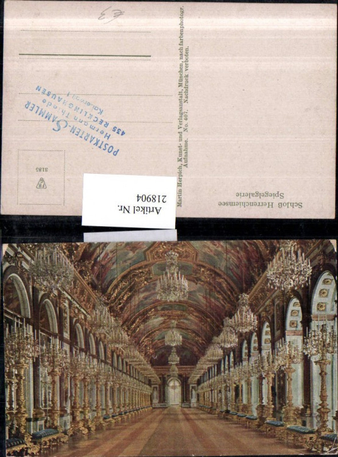 218904,Schloss Herrenchiemsee Spiegelgalerie Innenansicht