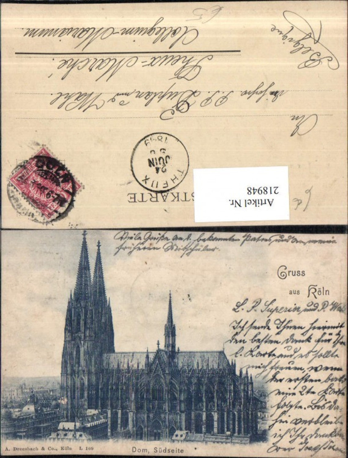218948,Gruß aus Köln Dom Kirche Südseite