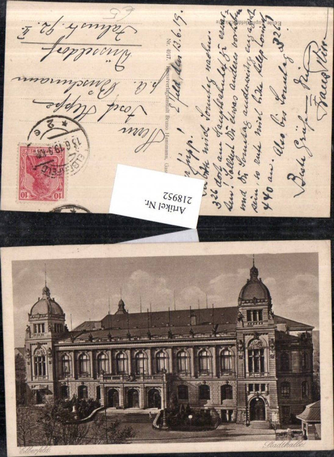 218952,Elberfeld Stadthalle Gebäude