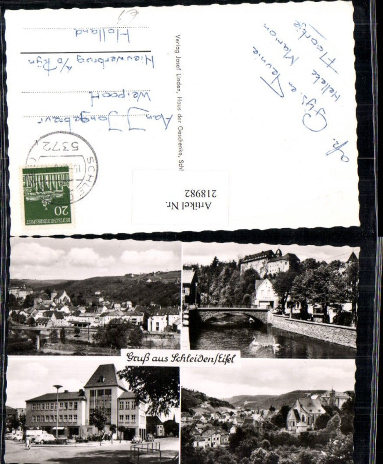 218982,Gruß aus Schleiden a. d. Eifel Totale Brücke Mehrbildkarte