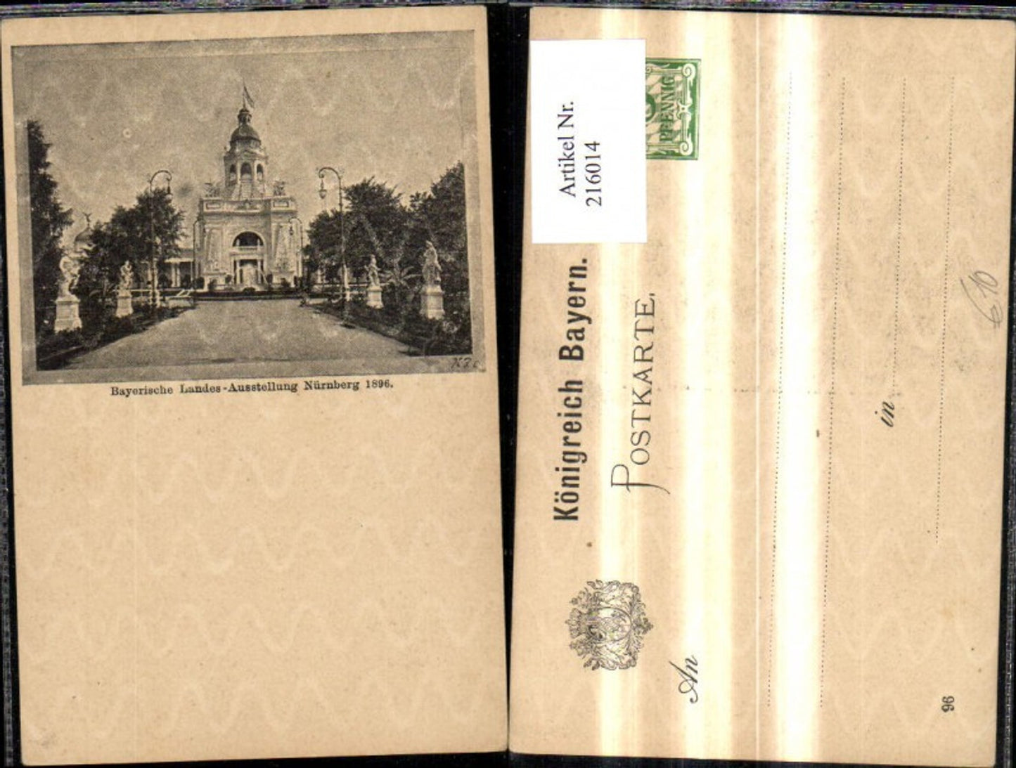 216014,Nürnberg Bayerische Landes Ausstellung 1896 Ak Königreich Bayern