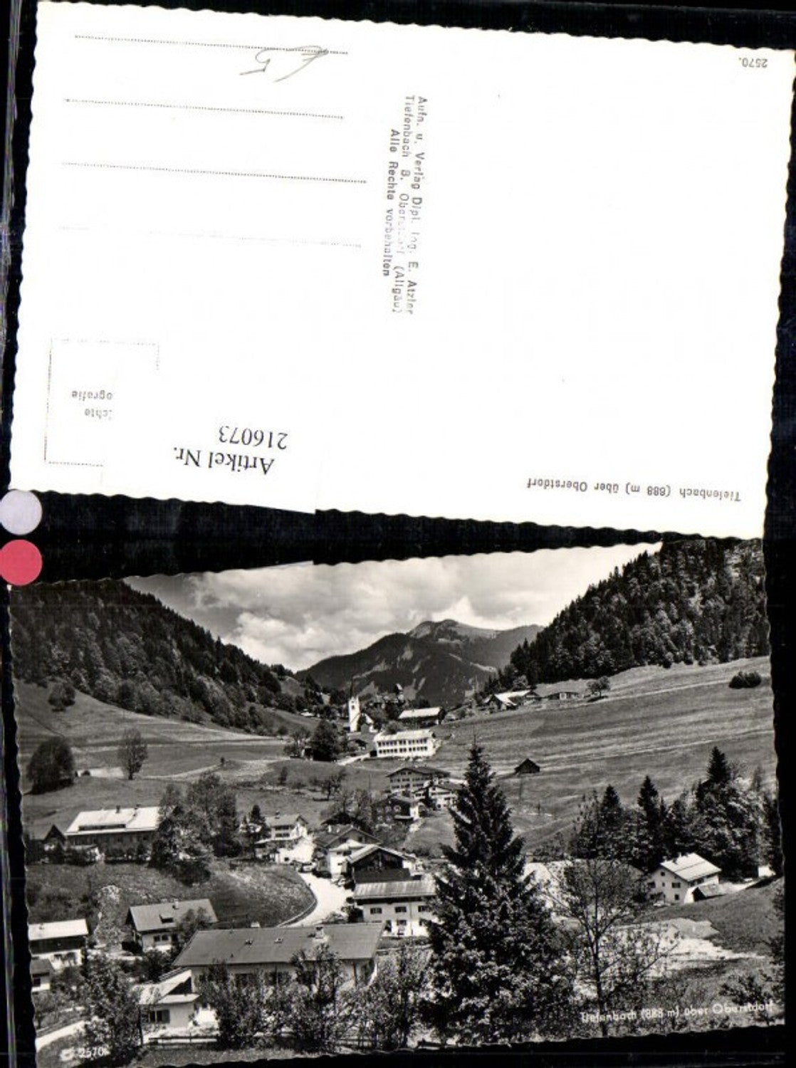 216073,Foto Ak Tiefenbach über Oberstdorf