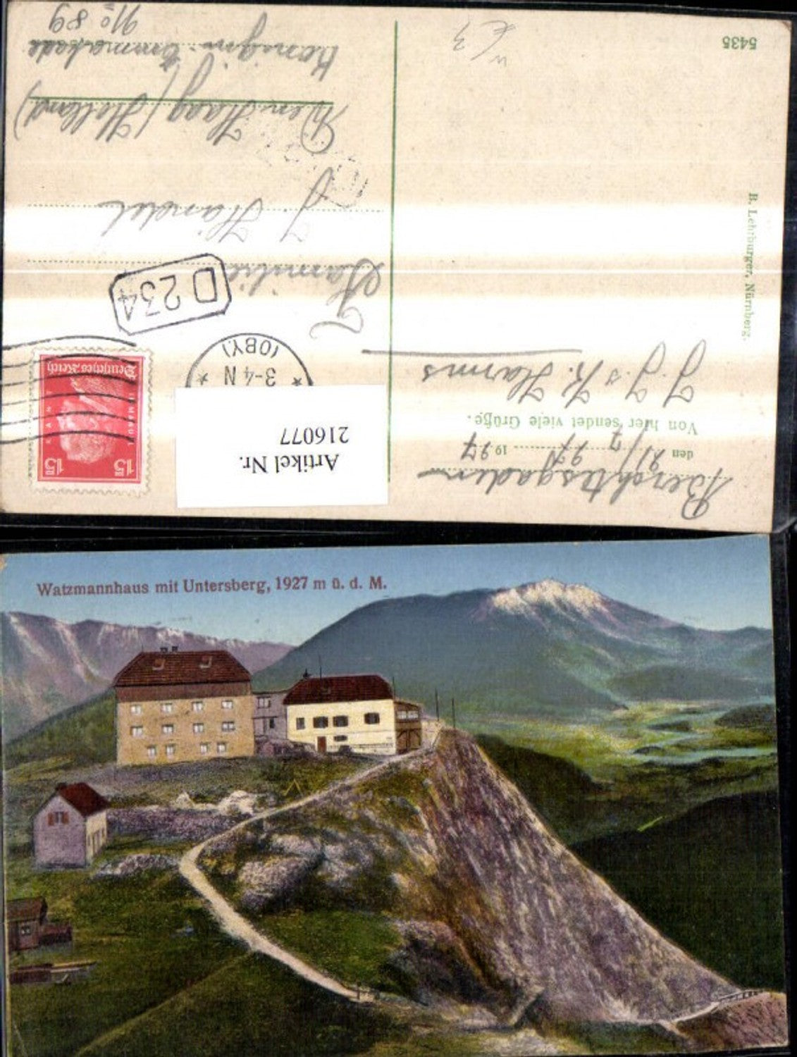 216077,Watzmannhaus m. Untersberg Berchtesgaden