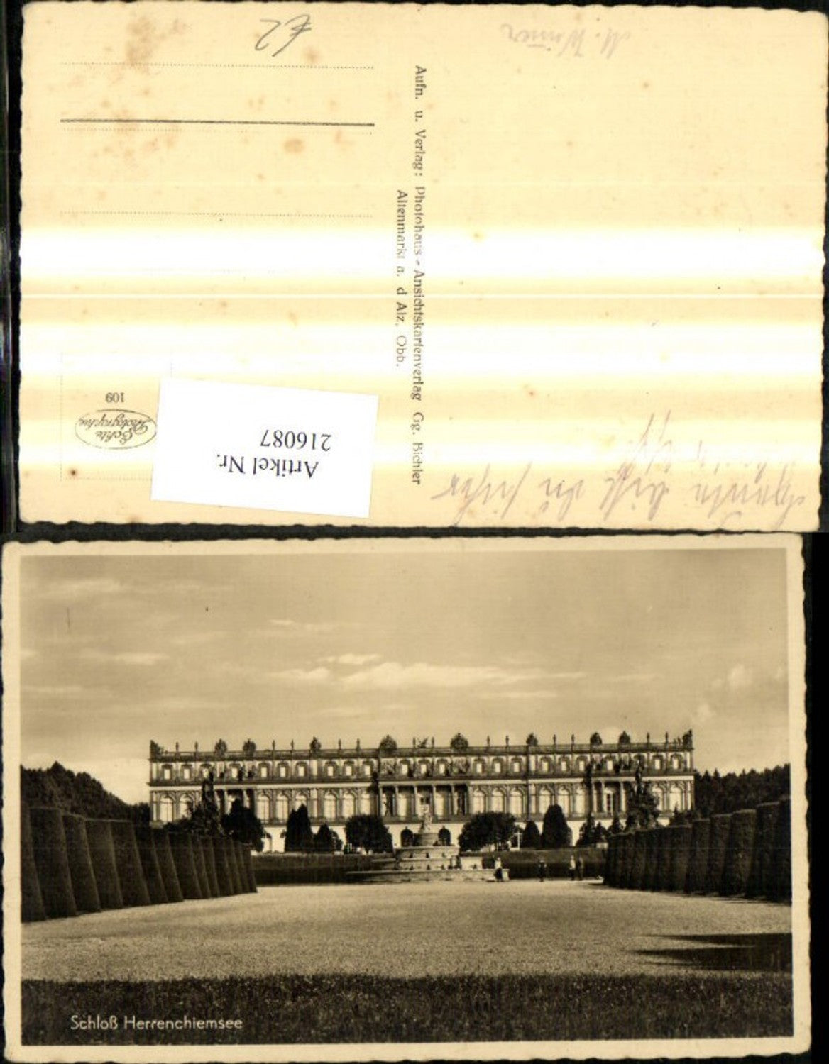 216087,Foto Ak Schloss Herrenchiemsee Chiemsee Herreninsel