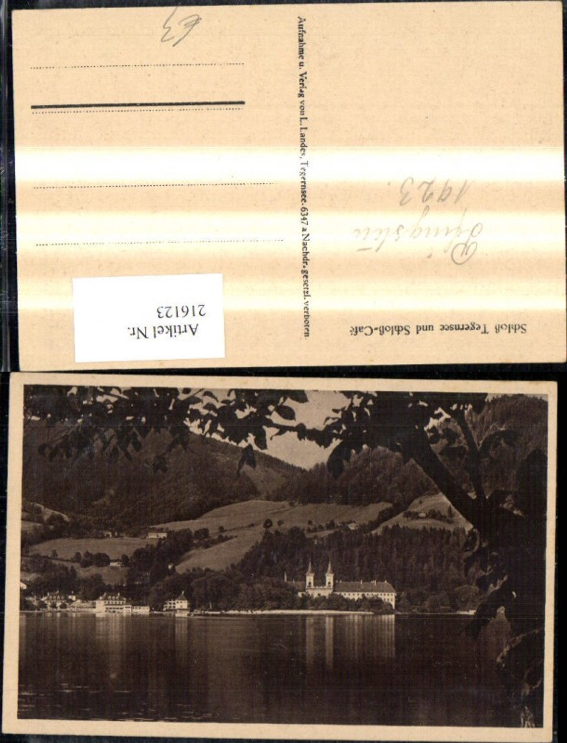 216123,Tegernsee Schloss Tegernsee m. Schloß-Cafe