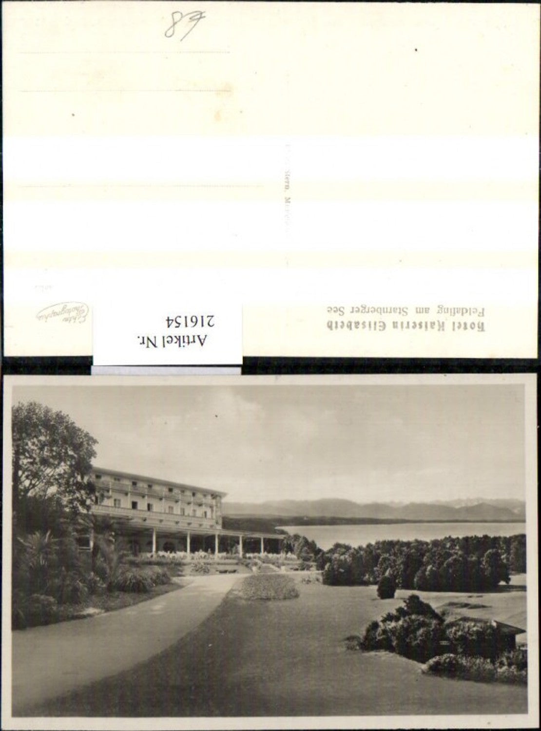 216154,Foto Ak Feldafing a. Starnberger See Hotel Kaiserin Elisabeth