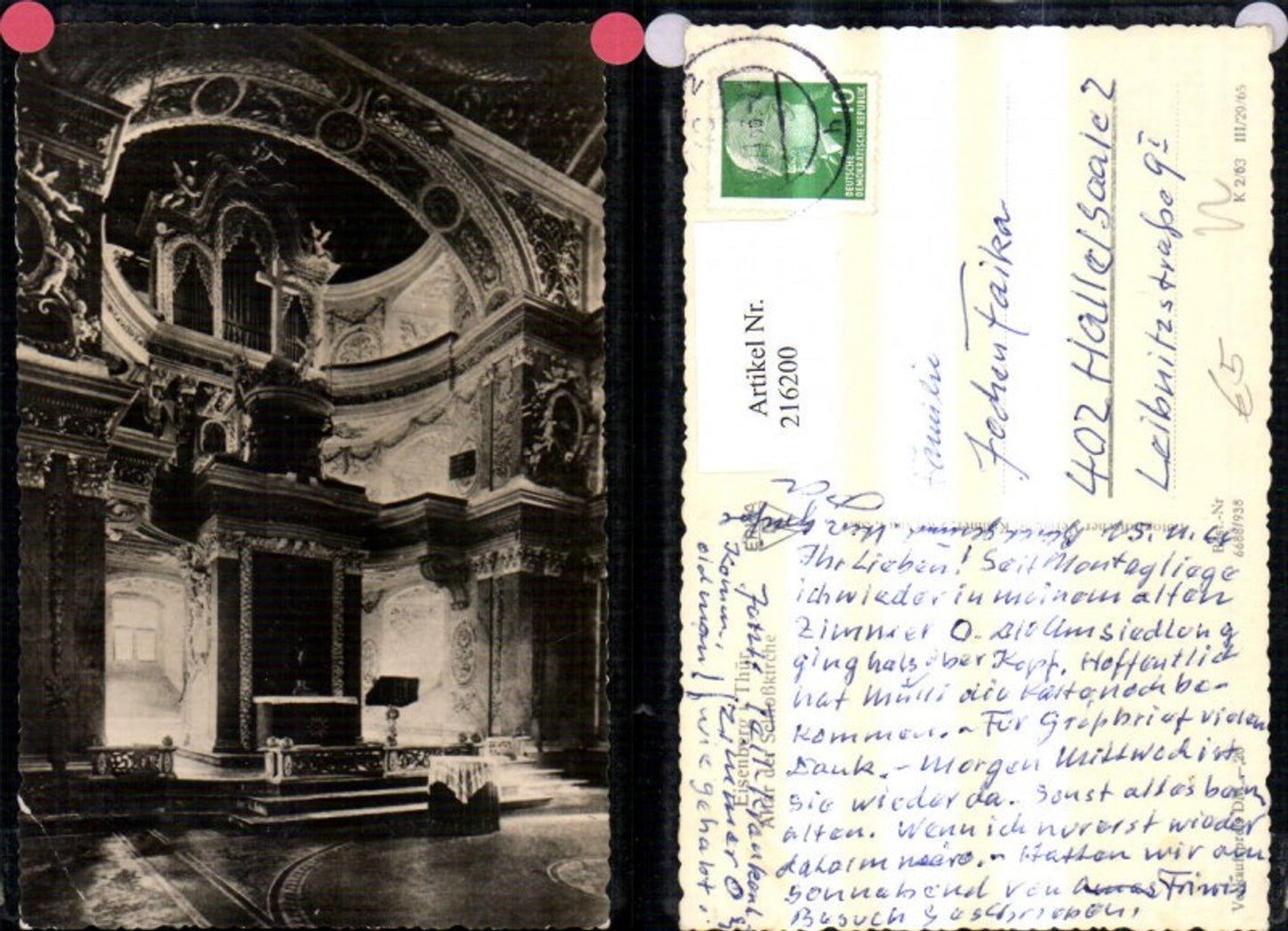 216200,Eisenberg i. Thüringen Altar d. Schloßkirche