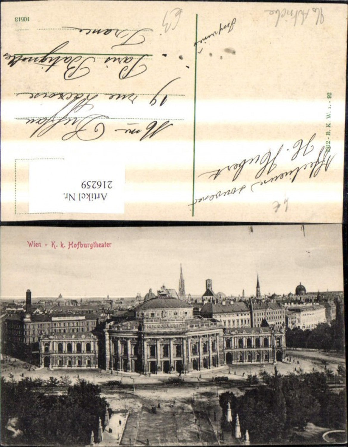216259,Wien K.k. Hof-Burgtheater Burgtheater Theater