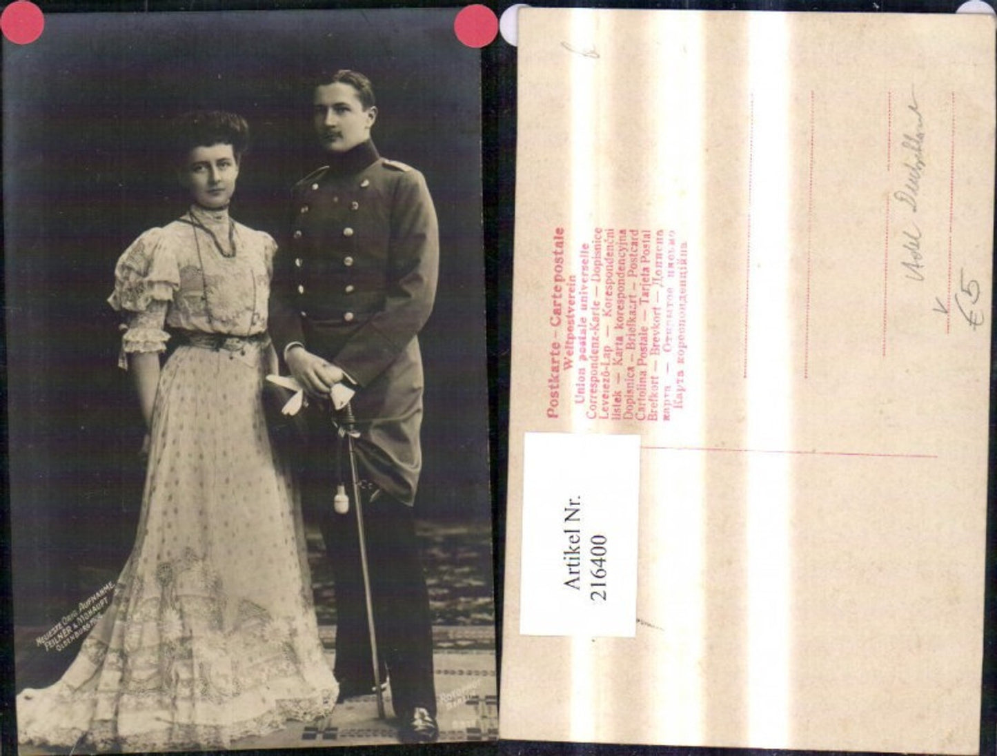 216400,Frau Mann Säbel Adel Deutschland pub Rotophot Berlin 5311