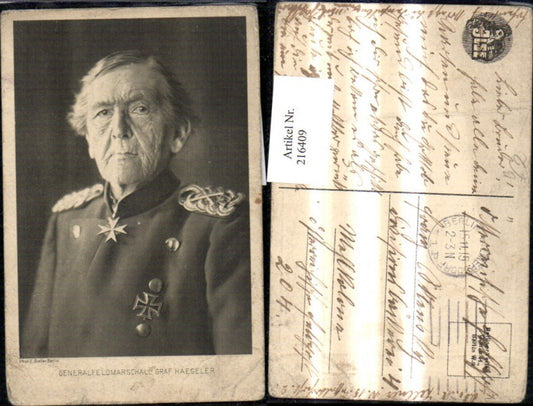 216409,Generalfeldmarschall Graf Haeseler Uniform Orden