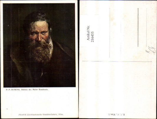 216455,Künstler Ak Peter Paul Rubens Bildnis d. Maler Rombouts