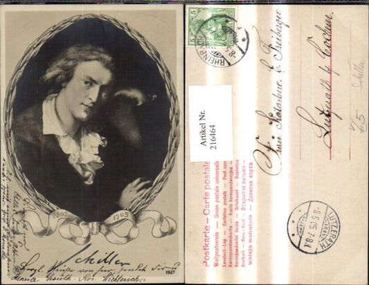216464,Künstler Ak Friedrich Schiller Portrait Passepartout pub RPH 9927