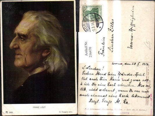 216470,Künstler Ak H. Torggler Franz Liszt Portrait pub F. A. Ackermann 160