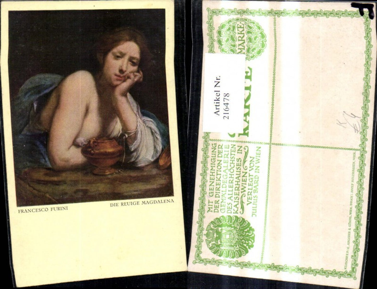 216478,Künstler Ak Francesco Furini Die Reuige Magdalena