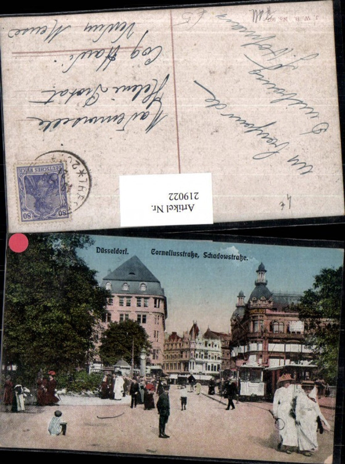 219022,Düsseldorf Corneliusstraße Schadowstraße Straßenansicht