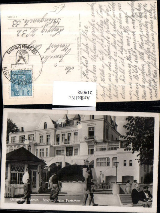 219058,Ostseebad Bansin Erholungsheim Fortschritt