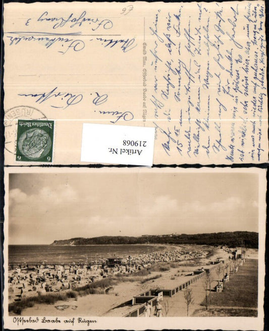 219068,Ostseebad Baabe auf Rügen Strand Promenade Strandkörbe