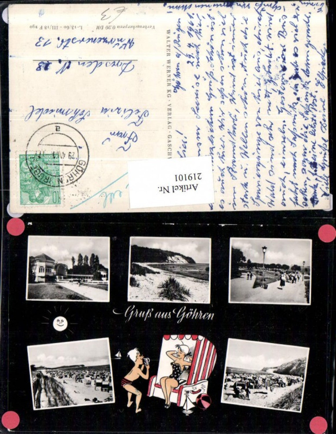 219101,Gruß aus Göhren Strand Strandleben Strandkörbe Partie Promenade Mehrbildkarte