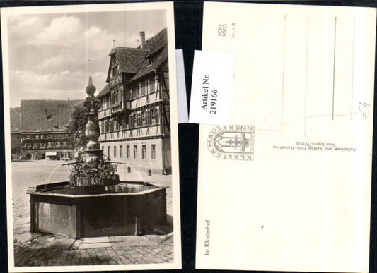 219166, Maulbronn Kloster Klosterhof fountain