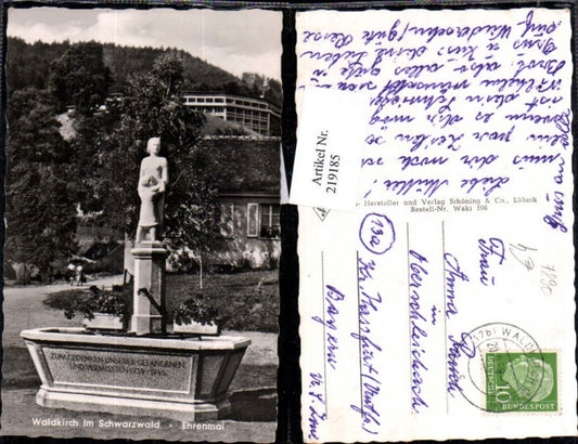 219185, Waldkirch in the Black Forest War Memorial Monument