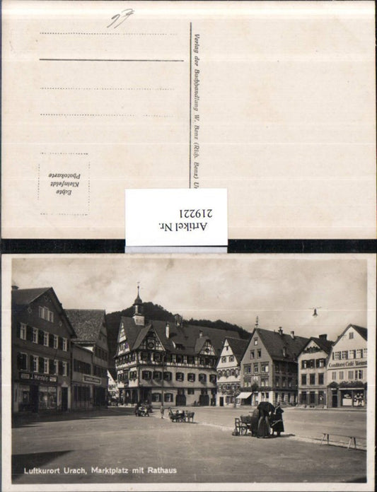 219221, Urach Market Square with Town Hall Street View