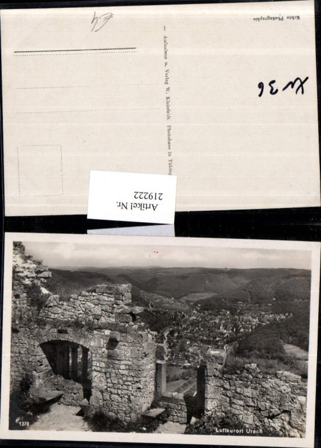 219222,Urach Totale v. d. Ruine