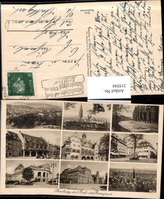 219244, Freiburg im Breisgau Total Münster Section Building Multiview Card