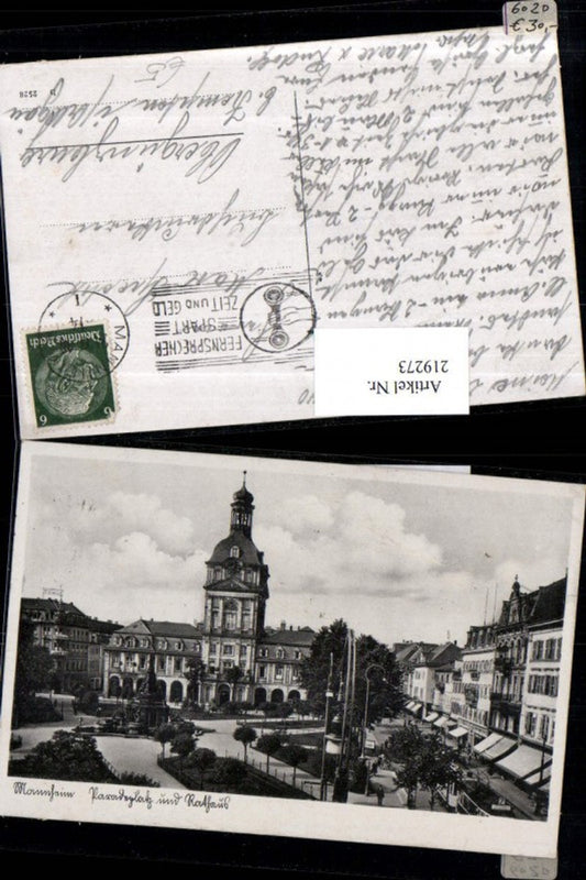 219273, Mannheim Paradeplatz and Town Hall