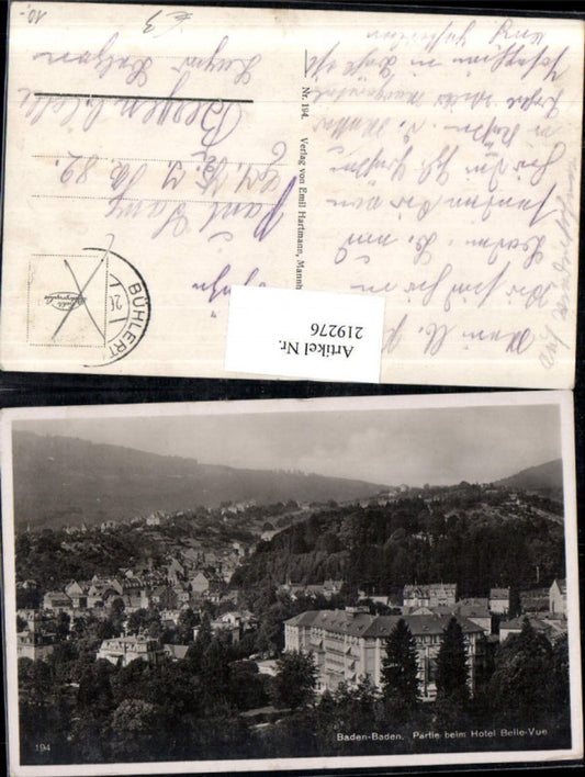 219276,Baden-Baden Total section b. Hotel Belle Vue